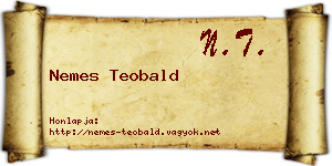Nemes Teobald névjegykártya